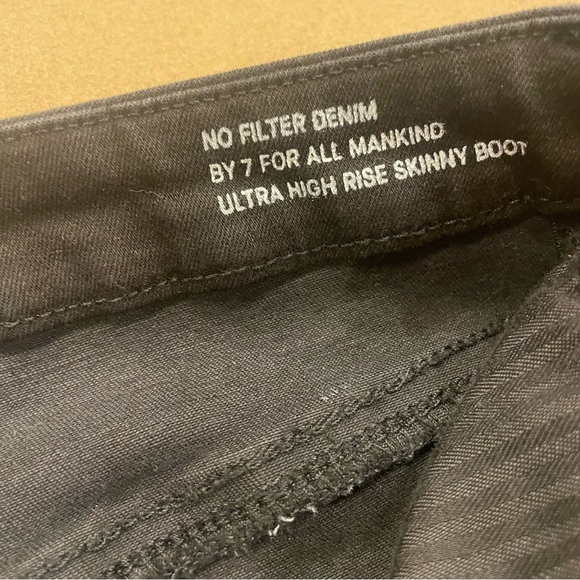 7 For All Mankind Women’s Ultra High Rise Skinny Boot No Filter Denim Sz 28 NWT - Picture 8 of 13